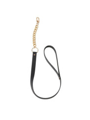 COLLAR BDSM NEGRO CON CORREA AJUSTABLE VEGANO DE LA MARCA BIJOUX MAZE