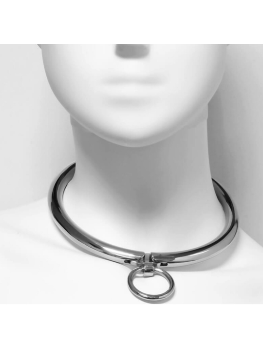 COLLAR METAL INOXIDABLE CON CANDADO Y ANILLA 10.5 CM DE LA MARCA METAL HARD