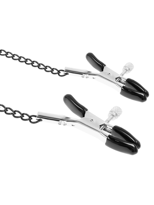 MORDAZA BDSM CON PINZAS PARA PEZONES Y CADENA METÁLICA DE LA MARCA FETISH SUBMISSIVE BONDAGE