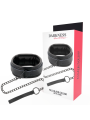 COLLAR BDSM AJUSTABLE CON CADENA NEGRO PVC DE LA MARCA DARKNESS BONDAGE