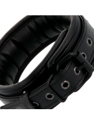 COLLAR BDSM AJUSTABLE CON CADENA NEGRO PVC DE LA MARCA DARKNESS BONDAGE