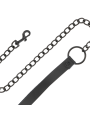 COLLAR BDSM AJUSTABLE CON CADENA NEGRO PVC DE LA MARCA DARKNESS BONDAGE