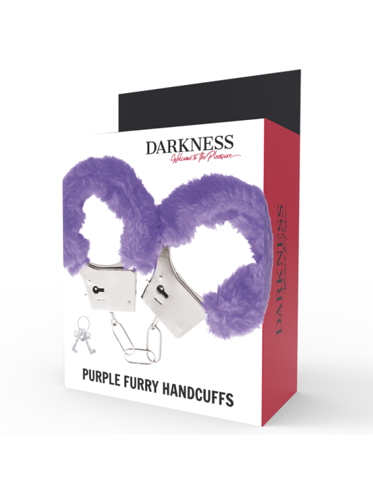 ESPOSAS METÁLICAS FORRADAS LILA DARKNESS BDSM DE LA MARCA DARKNESS BONDAGE