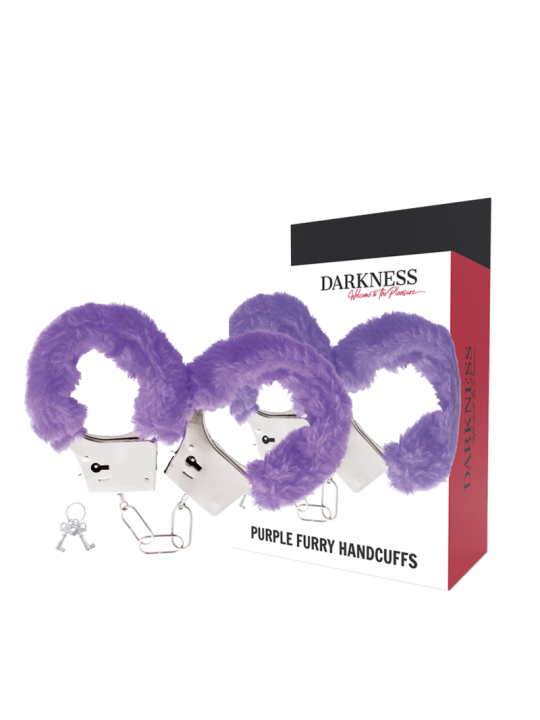 ESPOSAS METÁLICAS FORRADAS LILA DARKNESS BDSM DE LA MARCA DARKNESS BONDAGE