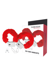 ESPOSAS METÁLICAS FORRADAS ROJO DARKNESS BDSM DE LA MARCA DARKNESS BONDAGE