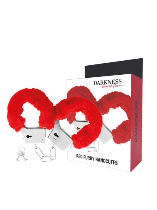ESPOSAS METÁLICAS FORRADAS ROJO DARKNESS BDSM DE LA MARCA DARKNESS BONDAGE