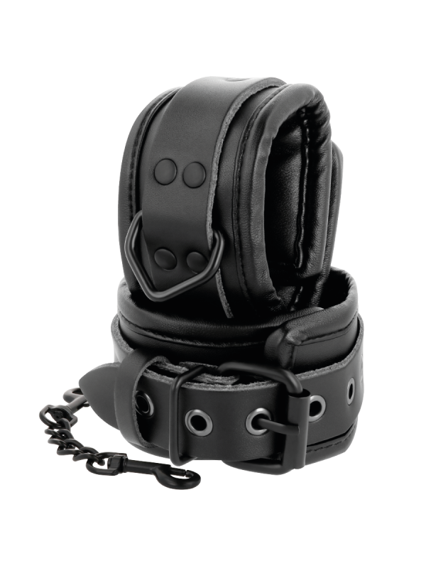 ESPOSAS AJUSTABLES PIEL SINTÉTICA NEGRO DARKNESS DE LA MARCA DARKNESS BONDAGE