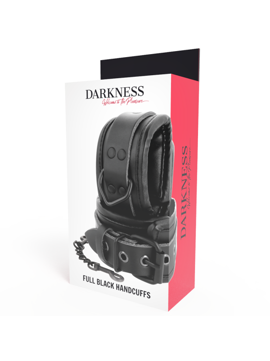 ESPOSAS AJUSTABLES PIEL SINTÉTICA NEGRO DARKNESS DE LA MARCA DARKNESS BONDAGE