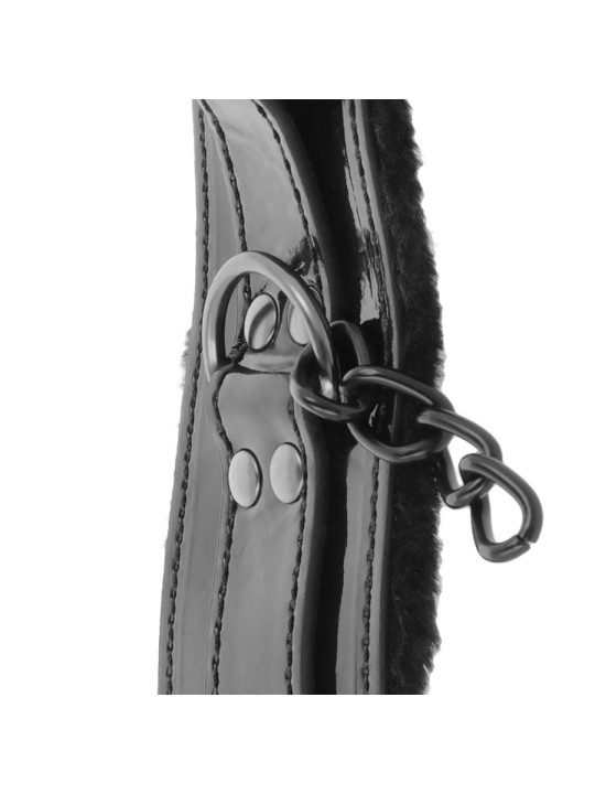 ESPOSAS DE CUERO AJUSTABLES NEGRO CON CANDADO BDSM DE LA MARCA DARKNESS BONDAGE