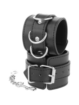 ESPOSAS AJUSTABLES NEGRO PVC LEATHER BDSM DE LA MARCA DARKNESS BONDAGE