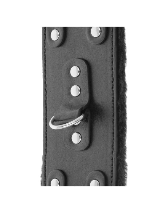 ESPOSAS DE CUERO NEGRO AJUSTABLES CON FORRO SUAVE DE LA MARCA DARKNESS BONDAGE