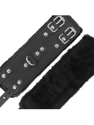 ESPOSAS DE CUERO NEGRO AJUSTABLES CON FORRO SUAVE DE LA MARCA DARKNESS BONDAGE