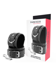 ESPOSAS AJUSTABLES NEGRO PVC LEATHER DOBLE CINTA DE LA MARCA DARKNESS BONDAGE