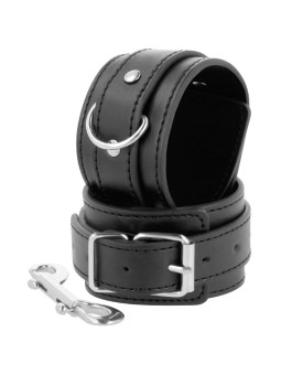 ESPOSAS AJUSTABLES NEGRO PVC LEATHER DOBLE CINTA DE LA MARCA DARKNESS BONDAGE