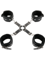 ESPOSAS DE CUERO NEGRO PARA MANOS Y PIES DARKNESS DE LA MARCA DARKNESS BONDAGE