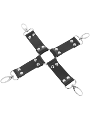 ESPOSAS DE CUERO NEGRO PARA MANOS Y PIES DARKNESS DE LA MARCA DARKNESS BONDAGE