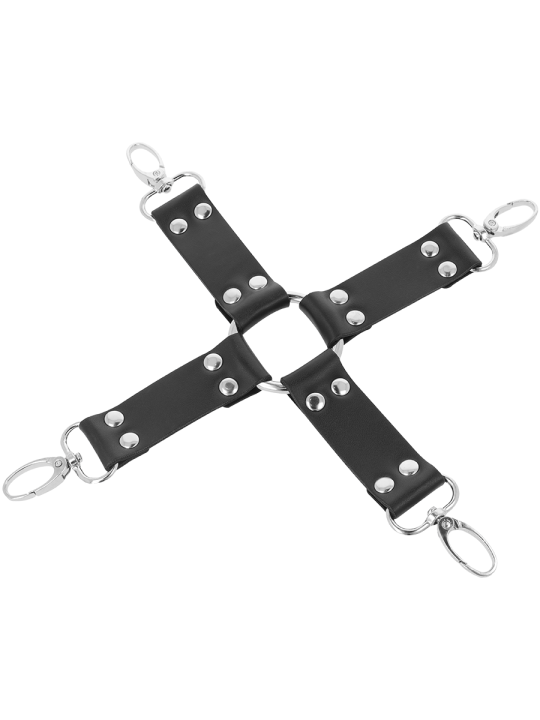 ESPOSAS DE CUERO NEGRO PARA MANOS Y PIES DARKNESS DE LA MARCA DARKNESS BONDAGE