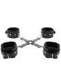 ESPOSAS DE CUERO NEGRO PARA MANOS Y PIES DARKNESS DE LA MARCA DARKNESS BONDAGE