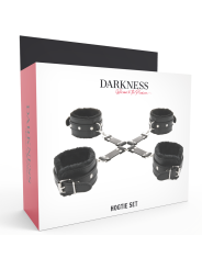 ESPOSAS DE CUERO NEGRO PARA MANOS Y PIES DARKNESS DE LA MARCA DARKNESS BONDAGE