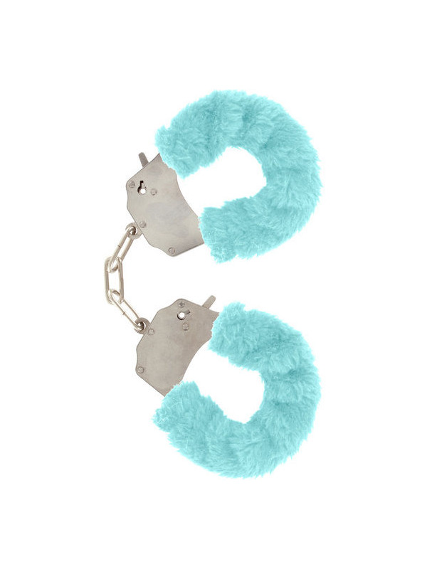 ESPOSAS DE PELUCHE AZUL CON CADENA DE ACERO DE LA MARCA TOYJOY