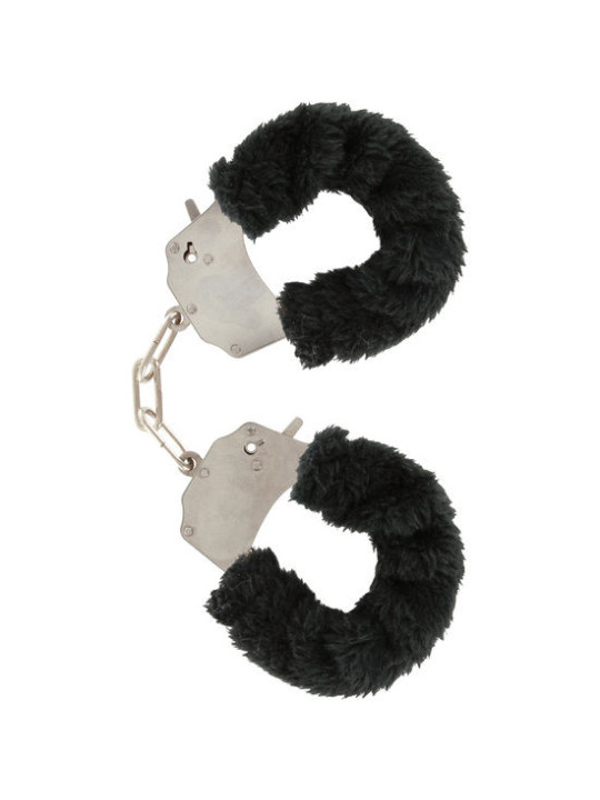 ESPOSAS DE PELUCHE NEGRAS CON CADENA DE ACERO DE LA MARCA TOYJOY