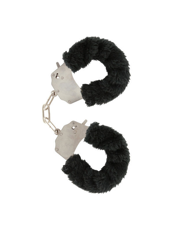 ESPOSAS DE PELUCHE NEGRAS CON CADENA DE ACERO DE LA MARCA TOYJOY