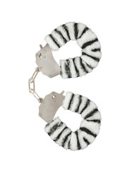 ESPOSAS DE PELUCHE ZEBRA CON CADENA DE ACERO DE LA MARCA TOYJOY