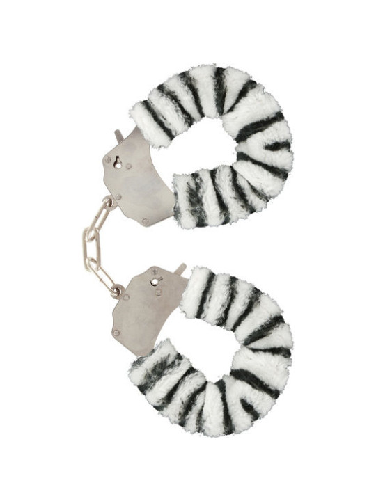 ESPOSAS DE PELUCHE ZEBRA CON CADENA DE ACERO DE LA MARCA TOYJOY