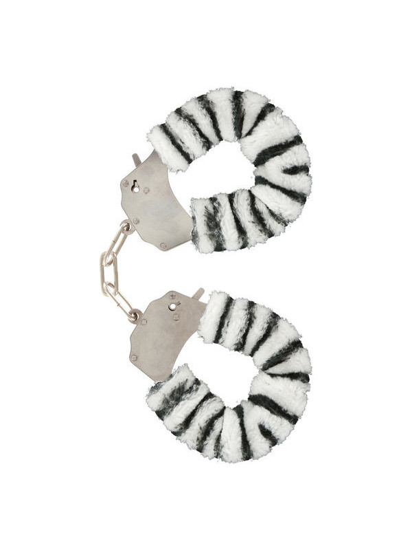 ESPOSAS DE PELUCHE ZEBRA CON CADENA DE ACERO DE LA MARCA TOYJOY