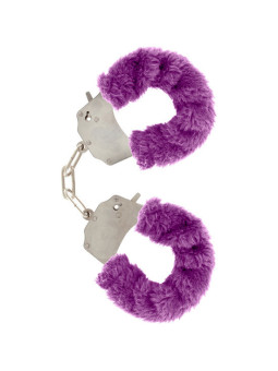 ESPOSAS DE PELUCHE LILA CON CADENA DE ACERO DE LA MARCA TOYJOY