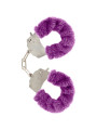 ESPOSAS DE PELUCHE LILA CON CADENA DE ACERO DE LA MARCA TOYJOY
