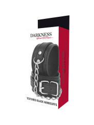 ESPOSAS FETICHISTAS DE CUERO NEGRO AJUSTABLES DE LA MARCA DARKNESS BONDAGE