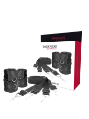 KIT DE ATADURAS BDSM PARA CAMA CON NEOPRENO DE LA MARCA DARKNESS BONDAGE