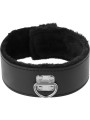 COLLAR BDSM NEGRO FORRADO CON CADENA TITANIUM DE LA MARCA DARKNESS BONDAGE