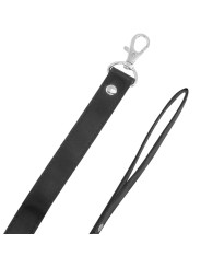 COLLAR BDSM NEGRO FORRADO CON CADENA TITANIUM DE LA MARCA DARKNESS BONDAGE