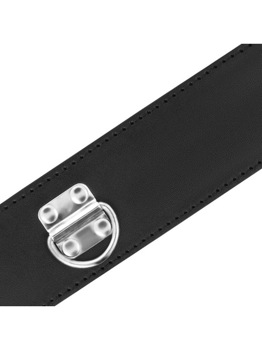 COLLAR BDSM NEGRO CON CANDADO Y CADENA VEGANA DE LA MARCA DARKNESS BONDAGE