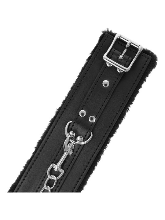 ESPOSAS BDSM NEGRAS FORRADAS EN PIEL SINTÉTICA DE LA MARCA DARKNESS BONDAGE