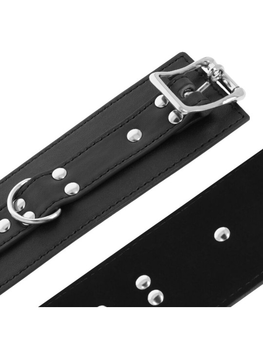 ESPOSAS DE CUERO SINTÉTICO NEGRO CON CADENAS DE LA MARCA DARKNESS BONDAGE