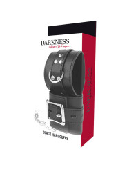 ESPOSAS DE CUERO SINTÉTICO NEGRO CON CADENAS DE LA MARCA DARKNESS BONDAGE