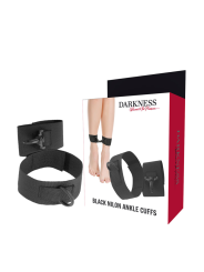 ESPOSAS TOBILLOS NYLON NEGRO DARKNESS BDSM DE LA MARCA DARKNESS BONDAGE
