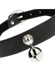 COLLAR FETICHE CUERO VEGANO AJUSTABLE CON CASCABEL DE LA MARCA COQUETTE ACCESSORIES