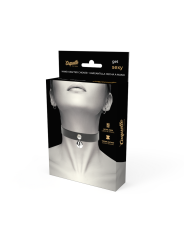 COLLAR FETICHE CUERO VEGANO AJUSTABLE CON CASCABEL DE LA MARCA COQUETTE ACCESSORIES