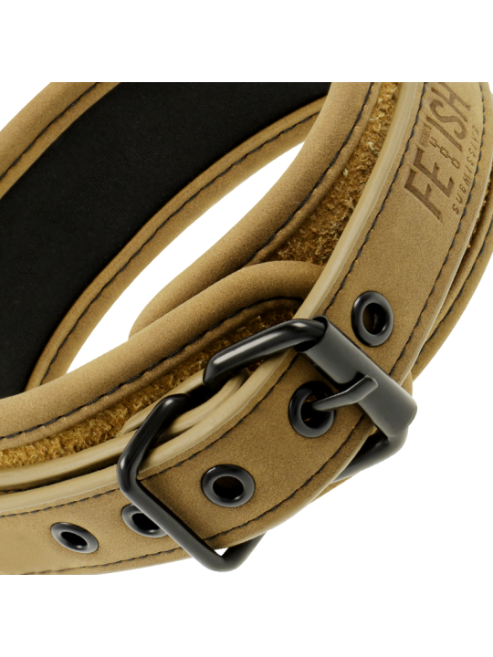 COLLAR BDSM CON CADENA METÁLICA Y FORRO DE NEOPRENO DE LA MARCA FETISH SUBMISSIVE ORIGIN