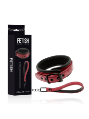 COLLAR BDSM CON CADENA METÁLICA Y FORRO DE NEOPRENO DE LA MARCA FETISH SUBMISSIVE DARK ROOM
