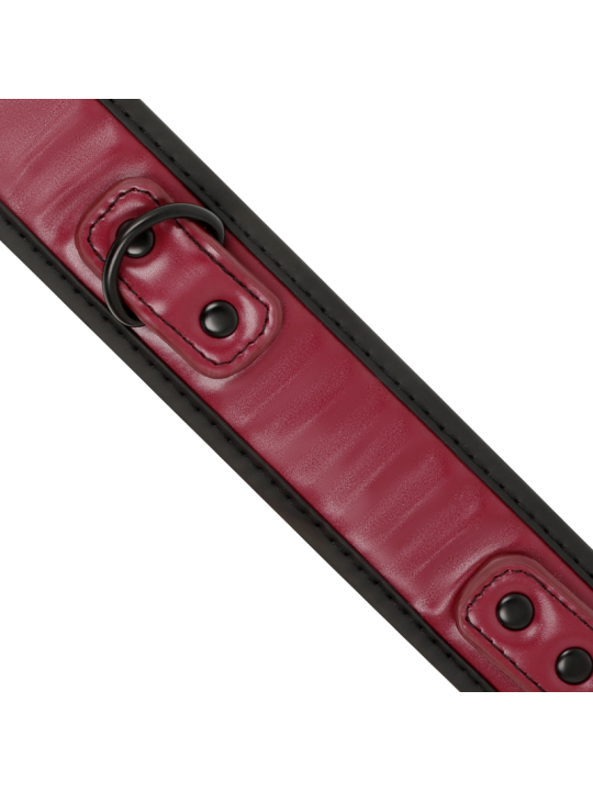 COLLAR BDSM CON CADENA METÁLICA Y FORRO DE NEOPRENO DE LA MARCA FETISH SUBMISSIVE DARK ROOM