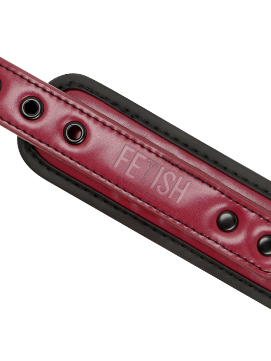 COLLAR BDSM CON CADENA METÁLICA Y FORRO DE NEOPRENO DE LA MARCA FETISH SUBMISSIVE DARK ROOM