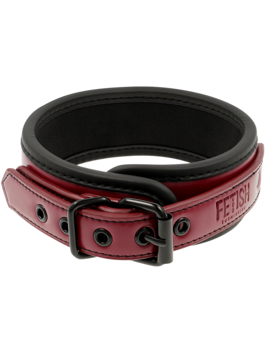 COLLAR BDSM CON CADENA METÁLICA Y FORRO DE NEOPRENO DE LA MARCA FETISH SUBMISSIVE DARK ROOM