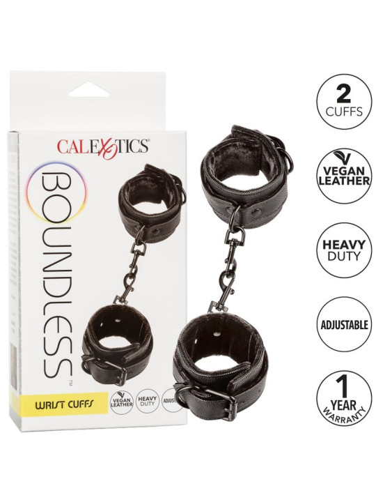 ESPOSAS DE CUERO VEGANO AJUSTABLES CON ANILLOS EN D DE LA MARCA CALEXOTICS