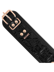 COLLAR BDSM CUERO VEGANO CON CADENA METÁLICA Y NEOPRENO DE LA MARCA BEGME BLACK EDITION