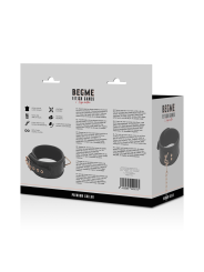 COLLAR BDSM CUERO VEGANO CON CADENA METÁLICA Y NEOPRENO DE LA MARCA BEGME BLACK EDITION